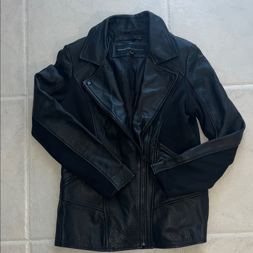 Women's Black Genuine Leather Moto Jacket